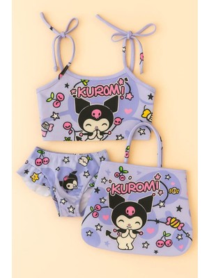 Öykü Kids Çantalı Kız Çocuk Bikini Takımı