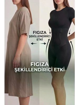 Figiza Lazer Kesim Paçalı Hayalet Korse Iz Yapmaz Bel Göbek Basen Karın Toparlayıcı Kadın Şort