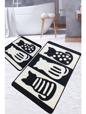 PremiumPort Yıkanabilir 2'li Banyo Halısı Seti, Kaymaz Taban, Konfor ve Güvenliğin Birleşimi