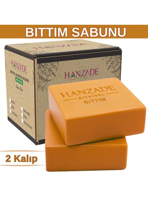 Hanzade Bitkisel Bıttım Sabunu 2 Kalıp El Yapımı Doğal Geleneksel Hatay Sabunu (Kendi Kutusunda)