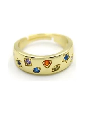 Die Grup Taşlı Yüzük - Altın