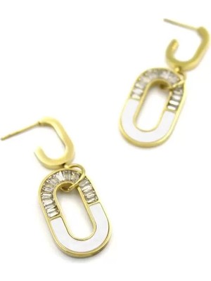 Die Grup Baget Taşlı  Küpe - Altın