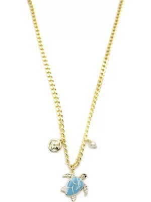 Die Grup Kaplumbağa Kolye - Altın