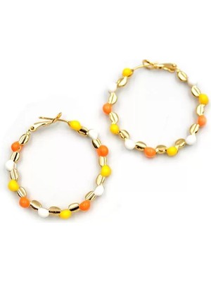 Die Grup Mineli Halka Küpe - Çok Renkli