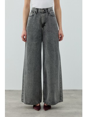 Merwishop Merwish Salaş Pamuklu Denim Pantolon 1690 Füme