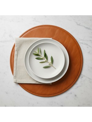 Grand Fine Art 2 Adet Çift Yüz Kenar Dikişli Amerikan Servis- Yuvarlak Kolay Silinebilir Supla