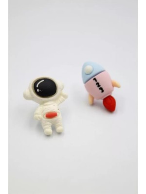 Die Grup Astronot Hamur Küpe - Çok Renkli