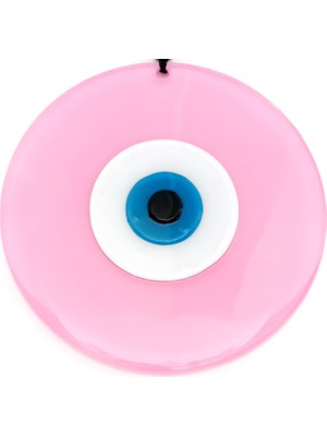 Mixperi Pembe Renk Nazar Boncuklu 20 Santimetre El Yapımı Duvar Süsü