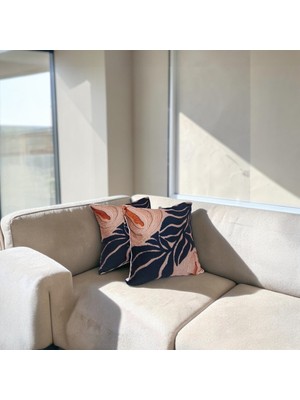 Özdağ Home Concept Modern Soyut Desenli Dekoratif Kırlent Kılıfı 2’li Set (45X45 Cm) – Minimal & Premium Tasarım