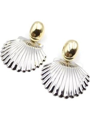 Die Grup Deniz Kabuğu Küpe - Gümüş