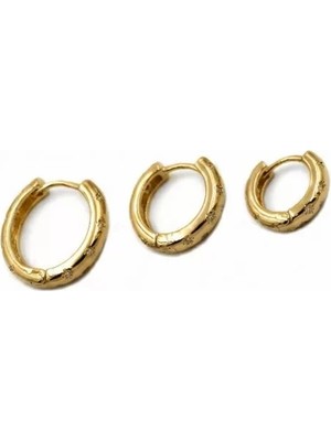 Die Grup 3'lü Halka Küpe - Altın