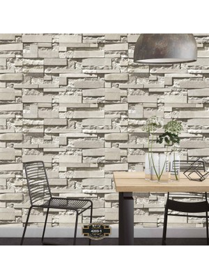 Gmz Duvar Kağıdı Motto Serisi 4203-1 (16 M) Taş Görünümlü