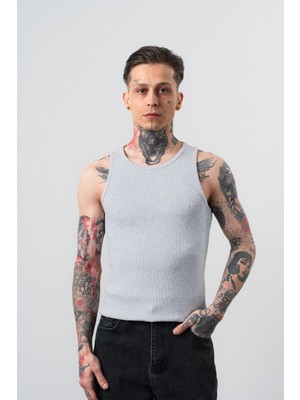 Respire Erkek Tank Top Atlet Gri
