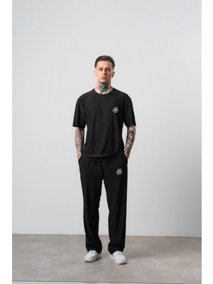 Respire Erkek Not Today Yazılı T-Shirt Pantolon Takım Siyah