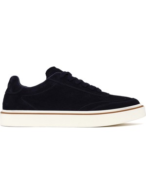 Derimod Erkek Lacivert Bağcıklı Kalın Tabanlı Süet Deri Sneaker 26SFD611610