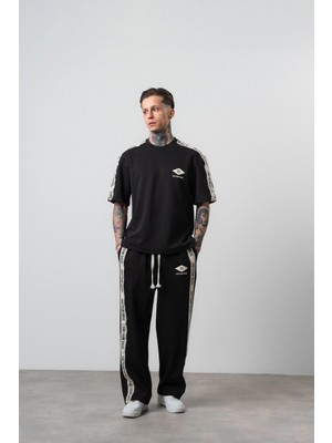 Respire Erkek Ffb Şerit Detaylı Regular Fit Eşofman Takımı Siyah