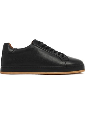 Derimod Erkek Siyah Bağcıklı Deri Sneaker 26SFD631218
