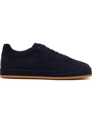 Derimod Erkek Lacivert Bağcıklı Süet Deri Sneaker 26SFD631210