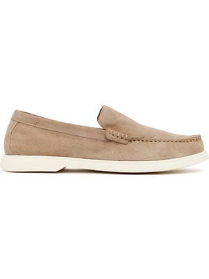 Derimod Erkek Bej Süet Deri Loafer 26SFD632010