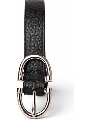 Ecrou Oval Buckle Belt Black