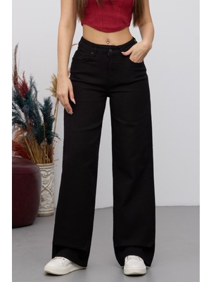 Bikelife Kadın 90's Esnek Wide Leg Salaş Palazzo Kot Pantolon