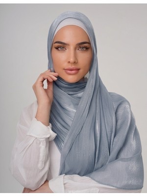 İpek Dükkanı Organza Shımmer Abiye  Üzeri Parlak Şal