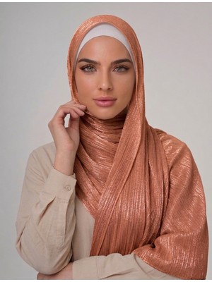 İpek Dükkanı Organza Shımmer Abiye  Üzeri Parlak Şal