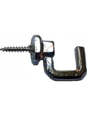 Senka Vidalı Kanca, Askı Büyük - 15X23MM, Nikel - 1 Adet