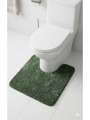 PremiumPort Yıkanabilir, Kaymaz, Oyuk Yaka Klozet Uyumlu Banyo Paspası