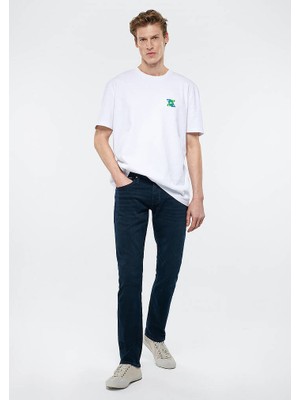 Marcus Deep Shaded Mavi Pro Erkek Denim Pantolon Normal Kesim Düz Paça Desenli 4 Cep