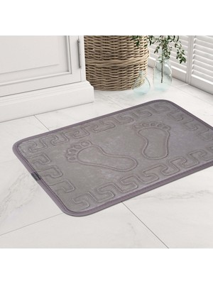 PremiumPort 3'lü Ayakizi Desenli Banyo Paspası Seti, Şık ve Kullanışlı Tasarım