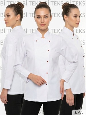 Bi Teks Kadın Aşçı Şef Ceketi