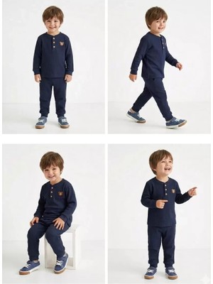 Modenya 2-5 Yaş Armalı Fitilli Penye Çocuk Takımı