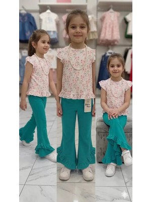 Modenya 6-7-8 Yaş Kolyeli Full Likra Çocuk Takımı