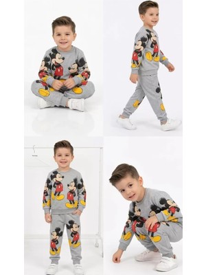 Modenya 2-5 Yaş Fare Baskılı Penye Çocuk Takımı