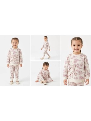 Modenya 2-3-4-5 Yaş Çift Fiyonklu Penye Çocuk Takımı