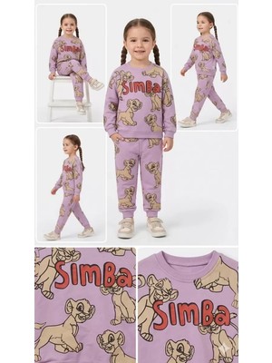 Modenya 2-5 Yaş Aslan Baskılı Penye Çocuk Takımı