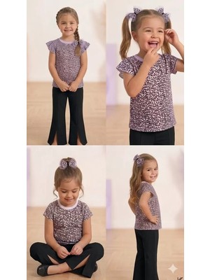 Modenya 6-7-8 Yaş Toka Detaylı Full Likra Çocuk Takımı