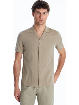 Lc Waikiki Yeni Sezon Regular Fit Kısa Kollu Keten Karışımlı Erkek Gömlek