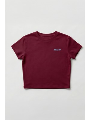 Backlain Mod Style Kadın Deniz Kabuğu Baskılı Crop Tişört Yaz Konsept %100 Pamuk