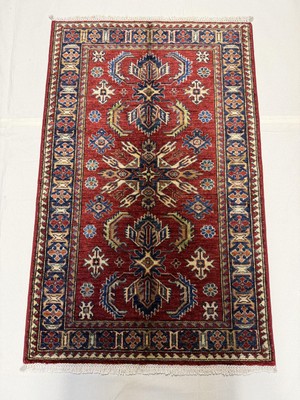 El Dokuma Afgan Halı Şirvan Desenli Kök Boya 1.5 Metrekare