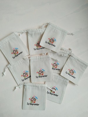 Bezza 10 Adet Baskılı Bayram Kesesi Hambez Kumaş