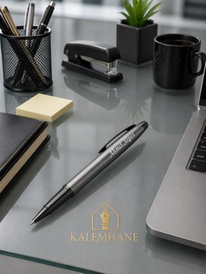 Kalemhane Scrikss Mat Gri Roller Kalem Kişiye Özel Hediye Paketli Ömür Boyu Garantili