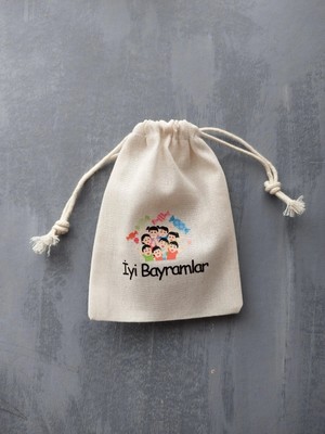 Bezza Bayram Harçlığı Kesesi Baskılı Hambez Kumaş 10*15 Ölçülerde