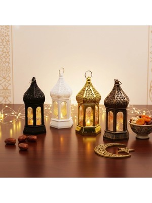 Sora Home Ramazan Temalı Büyük Altıgen Kapalı Kubbe LED Lamba