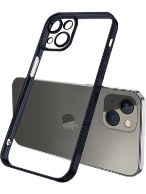 Najmaddin Ally Fashion Series iPhone 13 6.1inç Kılıf Renkli Kenar Lazer Çerçeveli Silikon Kıl�