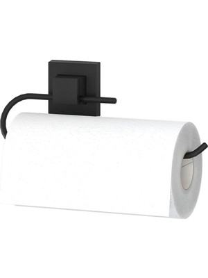 Skygo 11.EF.240.02 Delme Vida Matkap Yok Easyfıx Yapıskanlı Kağıt Havluluk Mat Siyah, Siyah, Small