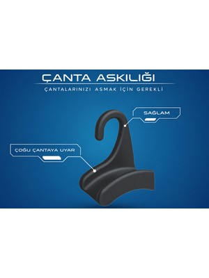 Modela Çanta Askılığı Organizer | Dolap & Askı Çubuğu Uyumlu – Sağlam ve Pratik (Pla+)
