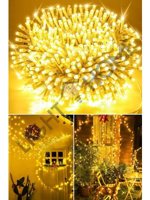 Light Home 80 LED 10 Metre Pilli Gün Işığı Işık Zinciri Bahçe Balkon Teras Süs Aydınlatma, Dekoratif Peri Led, Parti Düğün Noel Oda Dekoru, Enerji Tasarruflu