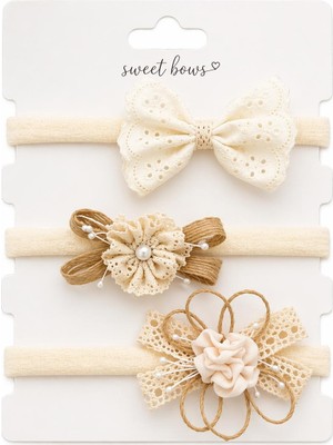 Laria Bandana 3'lü Set Ham Toprak Tonlu Bebek Çocuk Seti 0-3 Yaş